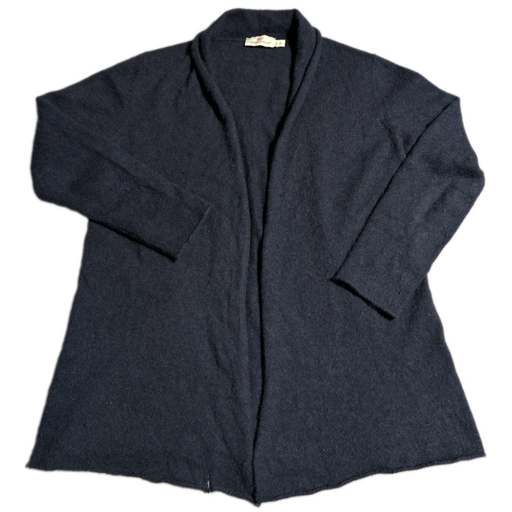 Vineyard Vines Womens Cashmere‎ Open Front Cardigan Sweater Navy Blue Size S